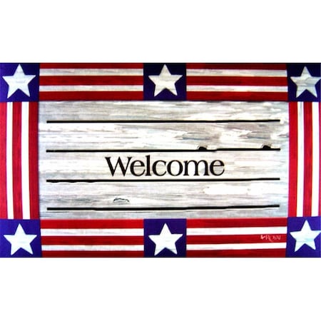 Custom Printed Rugs Welcome 18 x 30 in. Doormat Rug - Light Gray CU62634